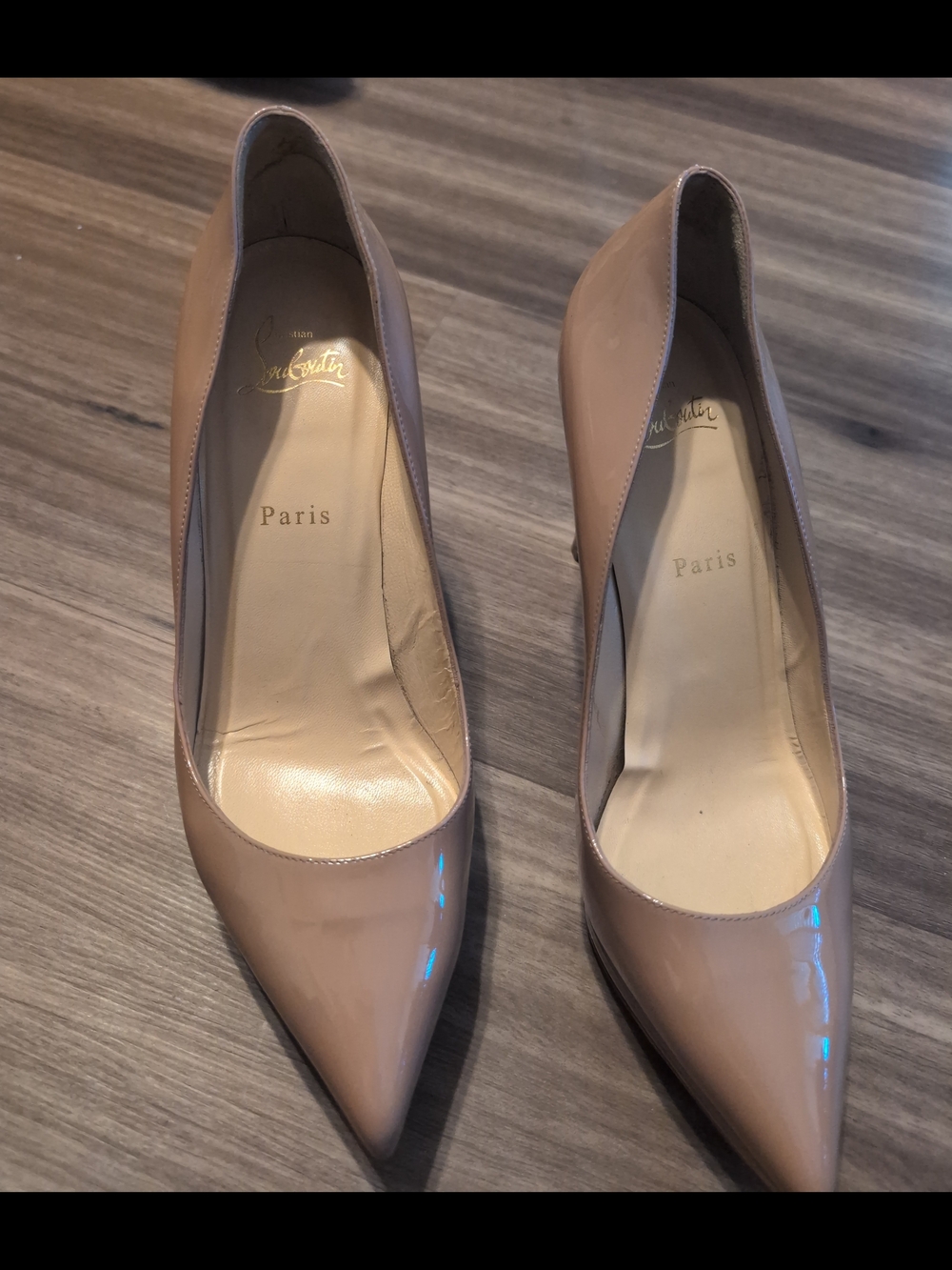 ✨ Christian Louboutin Pigalle Plato 100 | Nude Patent | EU 40.5 / US 10